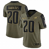 Nike Philadelphia Eagles 20 Brian Dawkins 2021 Olive Salute To Service Limited Jersey Dyin,baseball caps,new era cap wholesale,wholesale hats